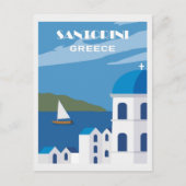 Blue Santorini Griekenland Grieks reizen Briefkaart (Voorkant)