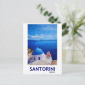 Blue Santorini, Griekenland - Uitzicht uit Oia Briefkaart (Staand voorkant)