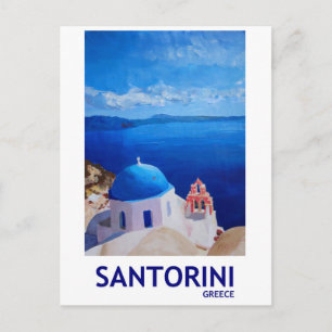 Blue Santorini, Griekenland - Uitzicht uit Oia Briefkaart