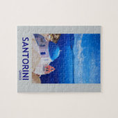 Blue Santorini, Griekenland - Uitzicht uit Oia Legpuzzel (Horizontaal)