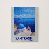 Blue Santorini, Griekenland - Uitzicht uit Oia Legpuzzel (Verticaal)