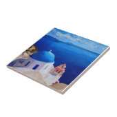 Blue Santorini, Griekenland - Uitzicht uit Oia Tegeltje (Zijkant)