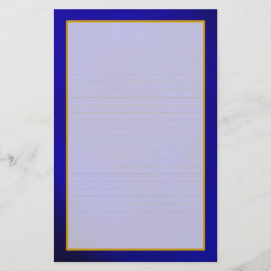 Blue Saphire Fine Lined Stationery Briefpapier (Voorkant)