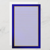 Blue Saphire Fine Lined Stationery Briefpapier (Voorkant / Achterkant)