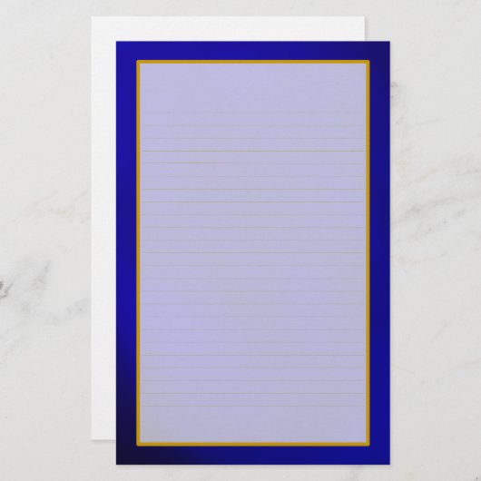 Blue Saphire Fine Lined Stationery Briefpapier (Voorkant / Achterkant)