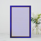 Blue Saphire Fine Lined Stationery Briefpapier (Staand voorkant)