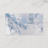 Blue Saphire Silver Metallic Marble Gray Visitekaartje (Achterkant)