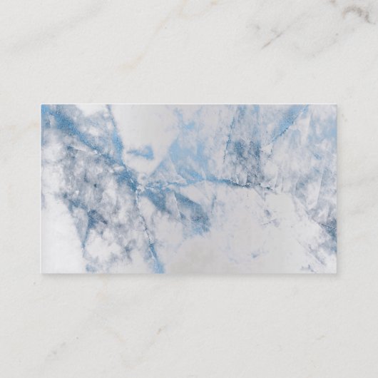 Blue Saphire Silver Metallic Marble Gray Visitekaartje (Achterkant)