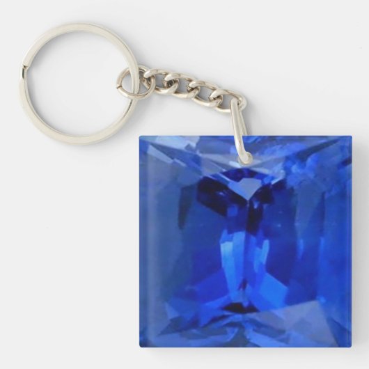 Blue Sapphire 1 Sleutelhanger (Voorkant)