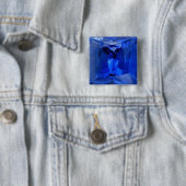 Blue Sapphire 1 Vierkante Button 5,1 Cm (In situ)