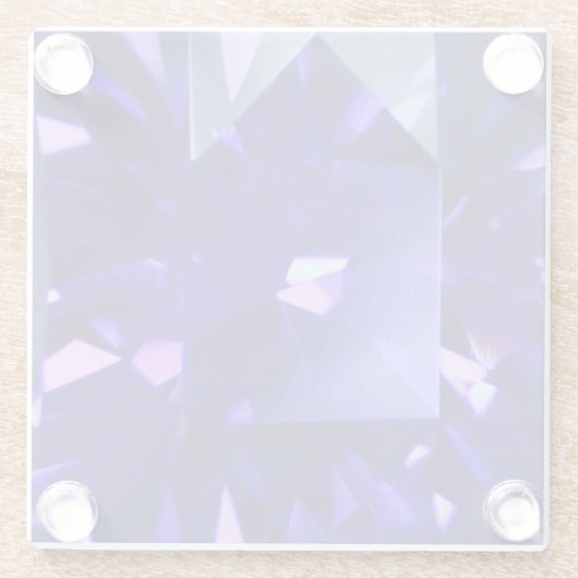 Blue Sapphire 2 Glazen Onderzetter (Achterkant)