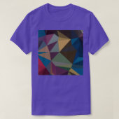 Blue Sapphire Abstract Low Polygon Background T-shirt (Design voorkant)