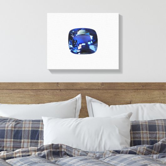 Blue Sapphire Canvas Afdruk (Insitu (Slaapkamer))