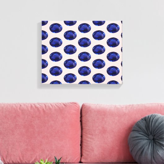 Blue Sapphire Canvas Afdruk (Insitu (Woonkamer))