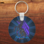 Blue Sapphire Dragon Sleutelhanger (Voorkant)