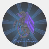 Blue Sapphire Dragon Stickers (Voorkant)
