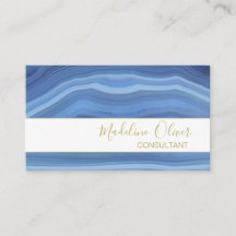 Blue Sapphire Elegant Agate Modern Typografie