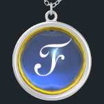 Blue Sapphire Gem Monogram Zilver Vergulden Ketting<br><div class="desc">Elegant en uniek ontwerp met edelsteen. Zeer nauwkeurige modellering en rendering van verpleegkundigen in 3D Studio Max door Bulgan Lumini.Part uit de serie Hyper Talismans.</div>
