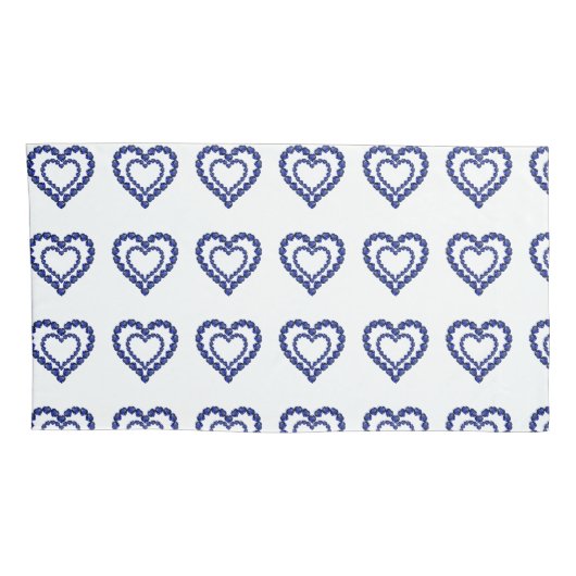Blue Sapphire Heart Kussensloop (Achterkant-Rechts)