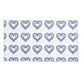 Blue Sapphire Heart Kussensloop (Achterkant-Links)