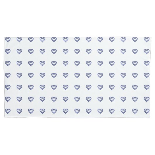 Blue Sapphire Heart Kussensloop (Voorkant-Links)