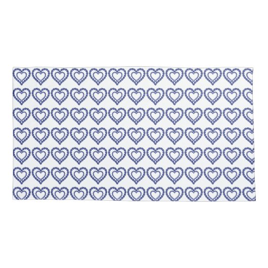 Blue Sapphire Heart Kussensloop (Achterkant-Links)