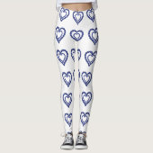 Blue Sapphire Heart Leggings (Voorkant)