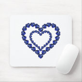 Blue Sapphire Heart Muismat (Met muis)