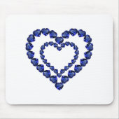 Blue Sapphire Heart Muismat (Voorkant)
