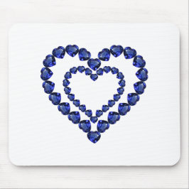 Blue Sapphire Heart Muismat