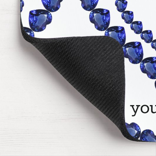 Blue Sapphire Heart Muismat (Hoek)