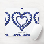 Blue Sapphire Heart Muismat (Met muis)