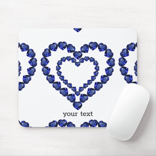 Blue Sapphire Heart Muismat (Met muis)