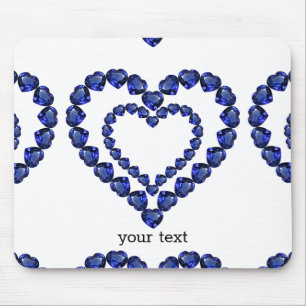 Blue Sapphire Heart Muismat