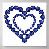 Blue Sapphire Heart Poster (Voorkant)