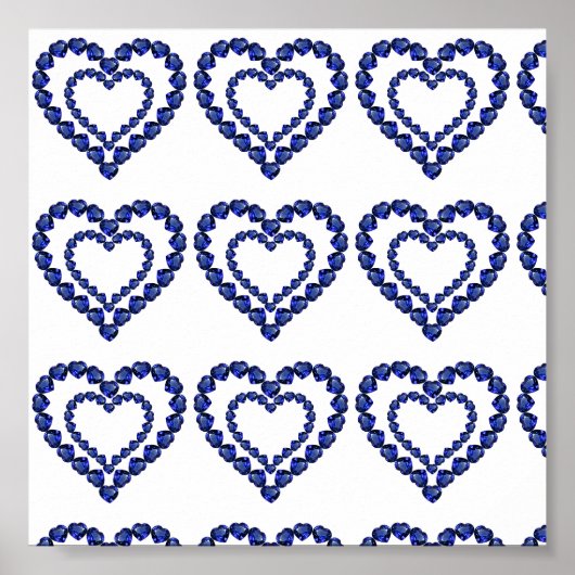 Blue Sapphire Heart Poster (Voorkant)