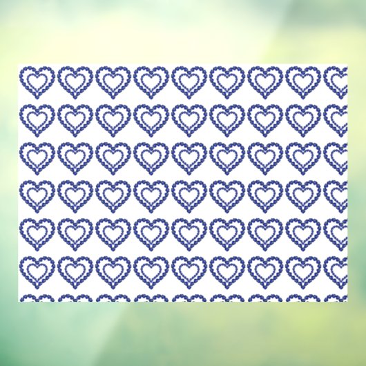 Blue Sapphire Heart Raamsticker (Vel 3)