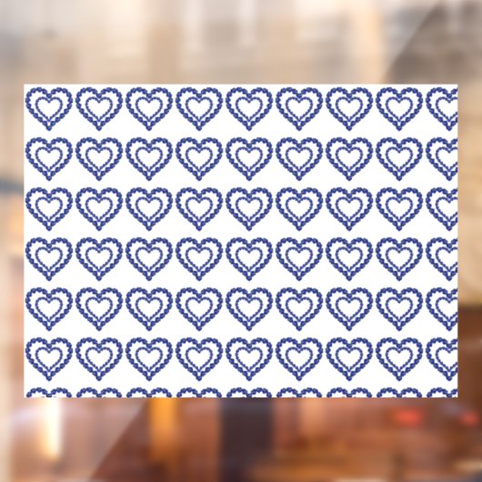 Blue Sapphire Heart Raamsticker (Vel 2)