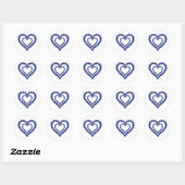 Blue Sapphire Heart Ronde Sticker (Vel)
