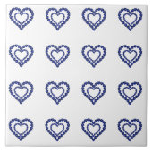 Blue Sapphire Heart Tegeltje (Voorkant)