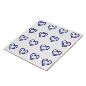 Blue Sapphire Heart Tegeltje (Zijkant)