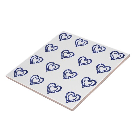 Blue Sapphire Heart Tegeltje (Zijkant)