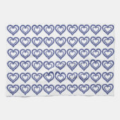 Blue Sapphire Heart Theedoek (Horizontaal)