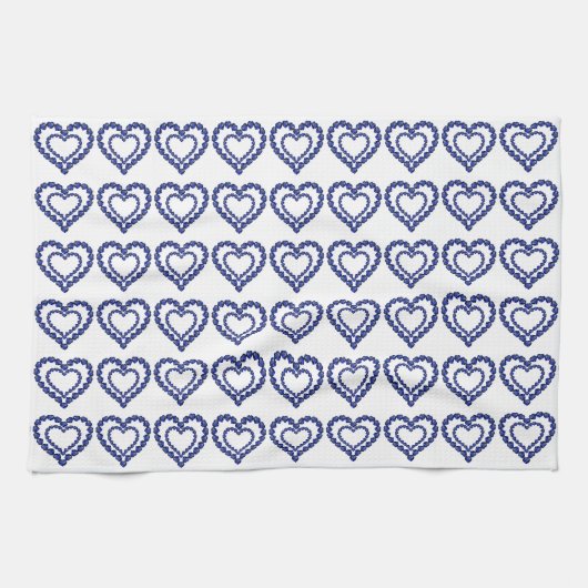 Blue Sapphire Heart Theedoek (Horizontaal)