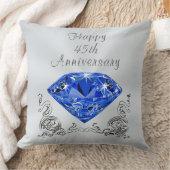 Blue Sapphire Jubileum Gifts, 45th Jubileum Kussen (Deken)