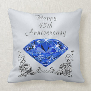 Blue Sapphire Jubileum Gifts, 45th Jubileum Kussen