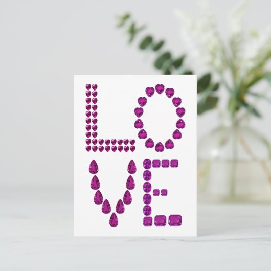 Blue Sapphire Love Briefkaart (Staand voorkant)
