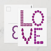 Blue Sapphire Love Briefkaart (Voorkant / Achterkant)