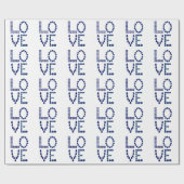Blue Sapphire Love Cadeaupapier (Vlak)