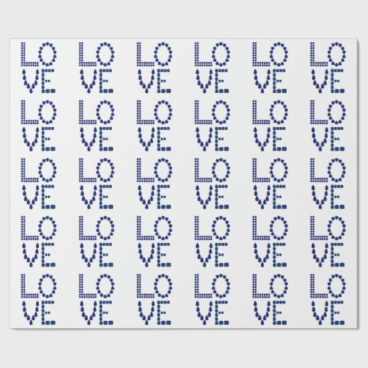 Blue Sapphire Love Cadeaupapier (Vlak)